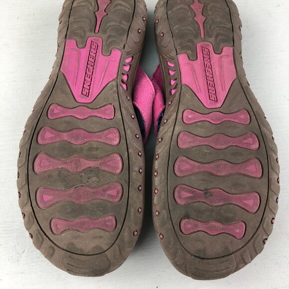Skechers Women's Size 8 Outdoor Lifestyle Pink Purple Suede Slip On Sandals - Picture 11 of 14